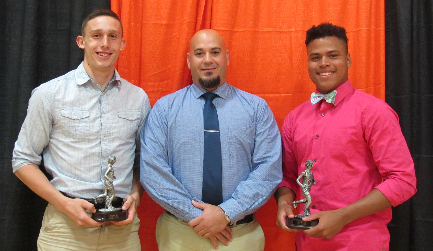Boys Outdoor Track and Field: Logan Burrows, left, and Jace Eastman, right. Presented by: Joseph Deckman. Boys Outdoor Track and Field: Logan Burrows, left, and Jace Eastman, right. Presented by: Joseph Deckman.
